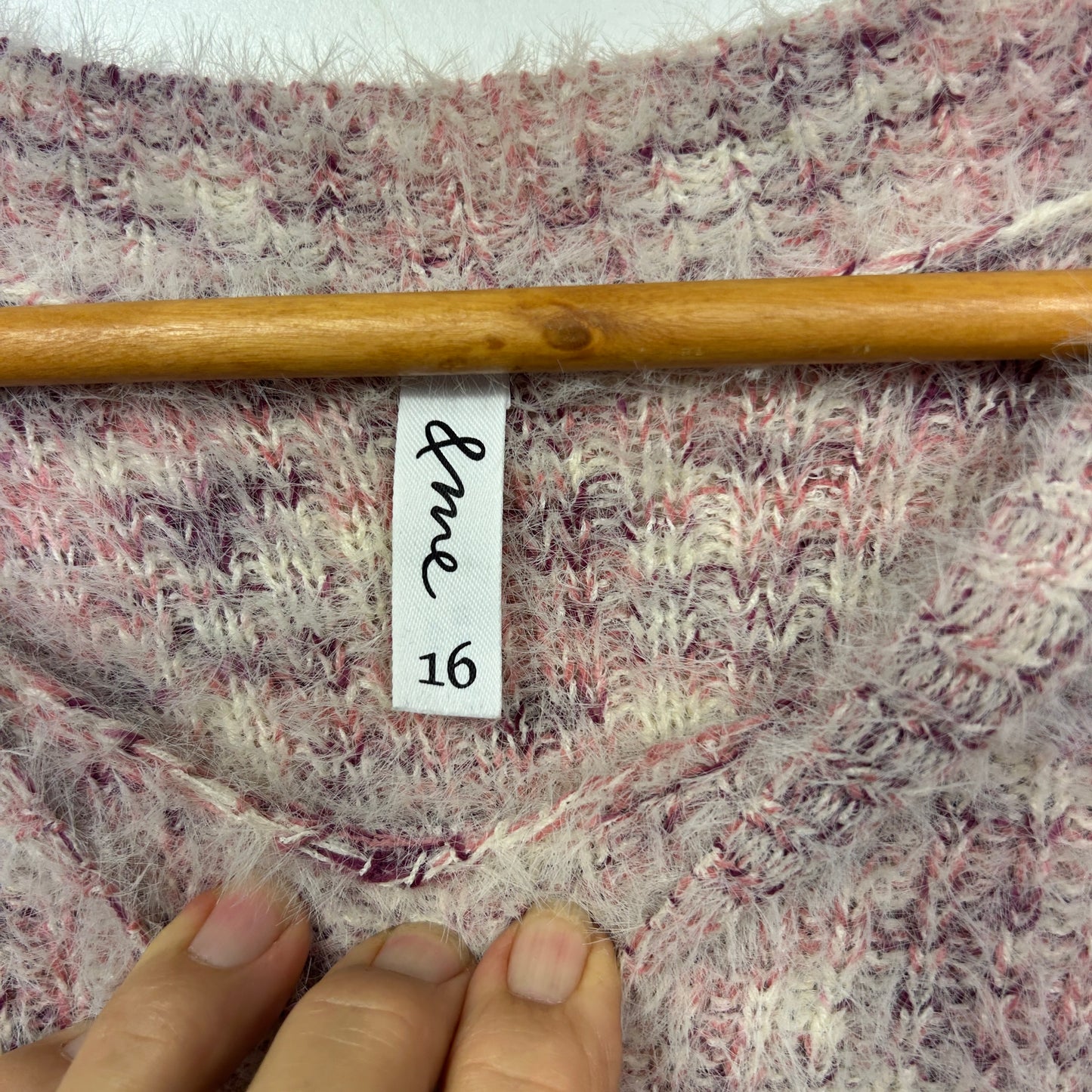 & me Pink Fluffy Long Sleeve Jumper - Size 16