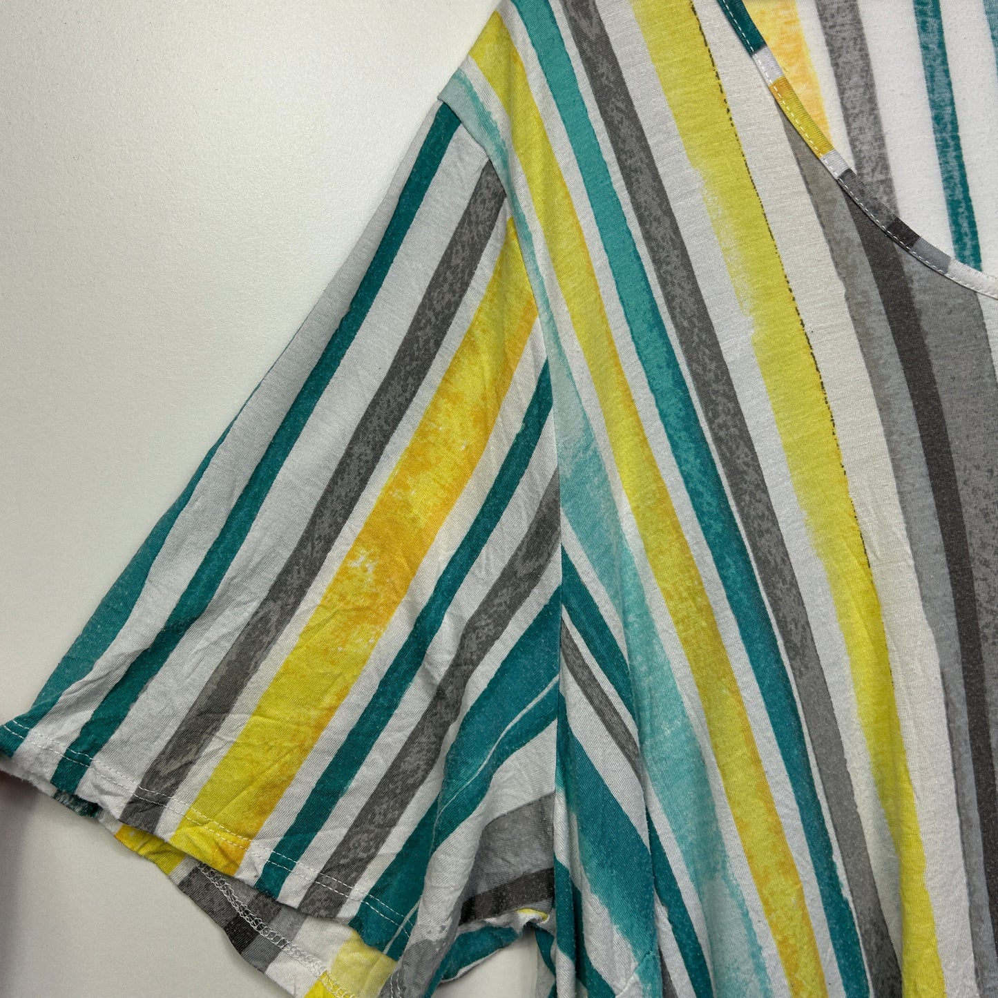 Taking Shape Dress Size 20 Large Plus Short Sleeve Striped Pockets