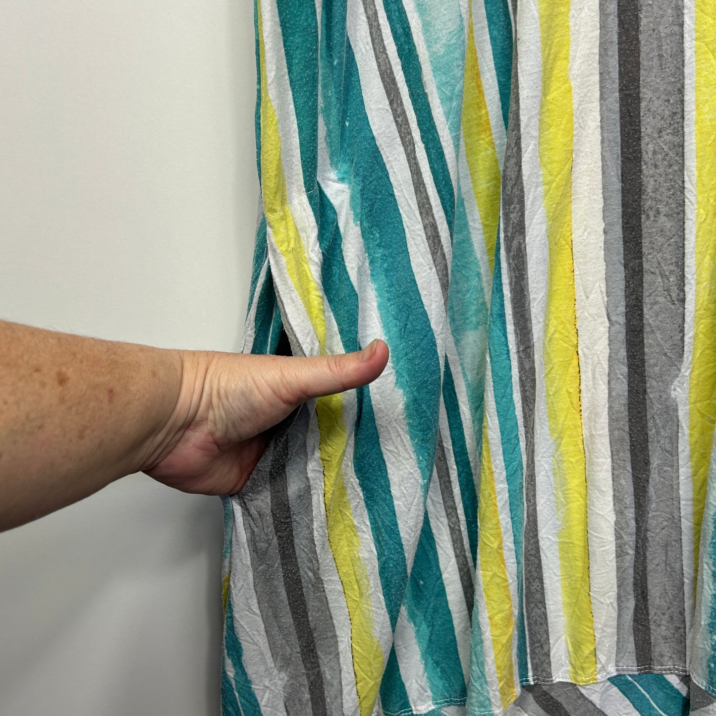 Taking Shape Dress Size 20 Large Plus Short Sleeve Striped Pockets