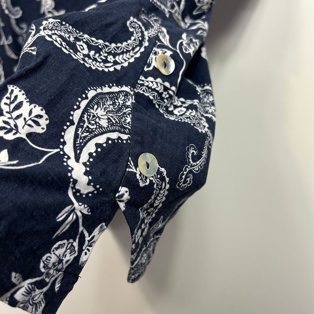 Autograph Navy Linen Top - Size 26