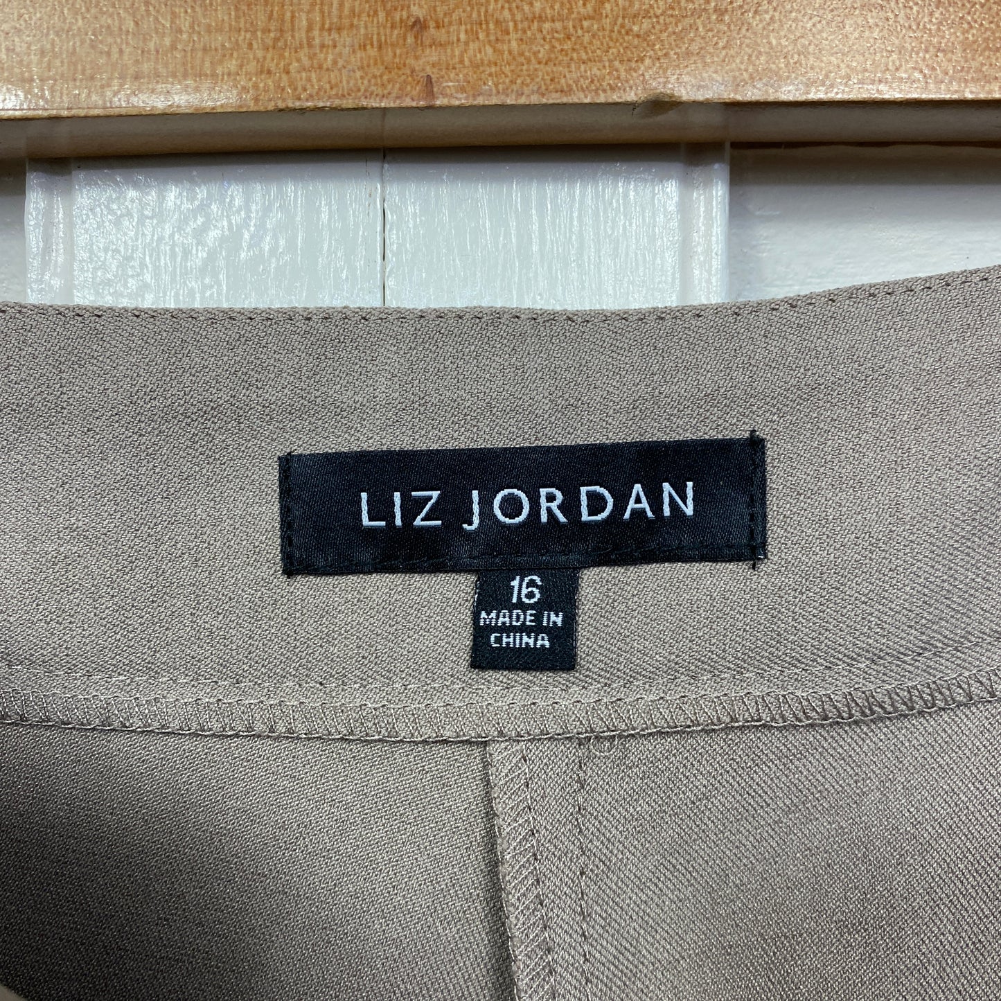 Liz Jordan Pants Size 16 Mushroom Zip Fly