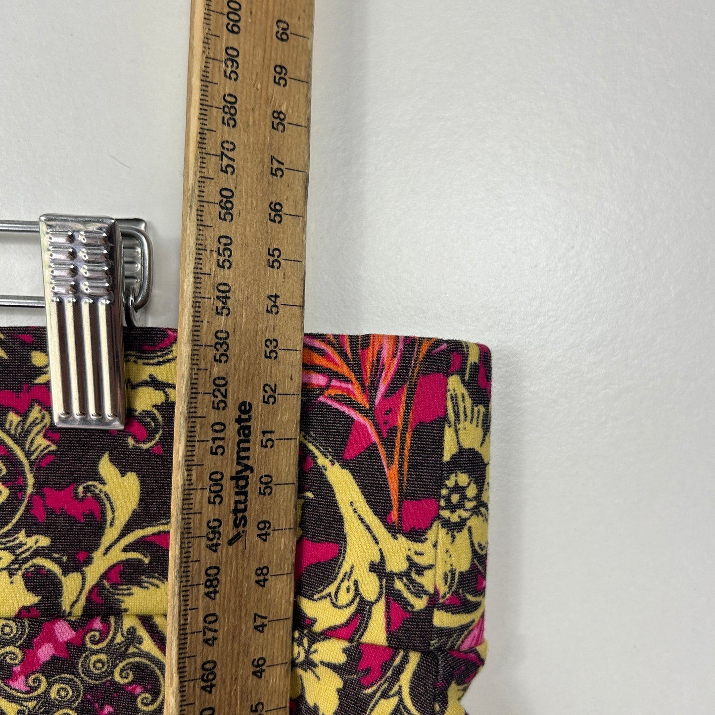 Crossroads Pink Yellow Patterned Stretch Skirt - Size XL