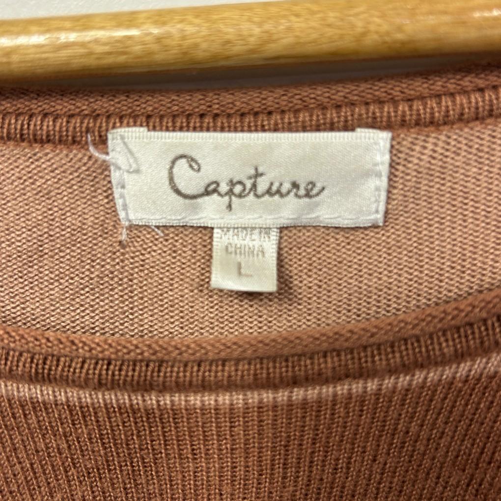 Capture Rust Striped Knit Dress - Size L