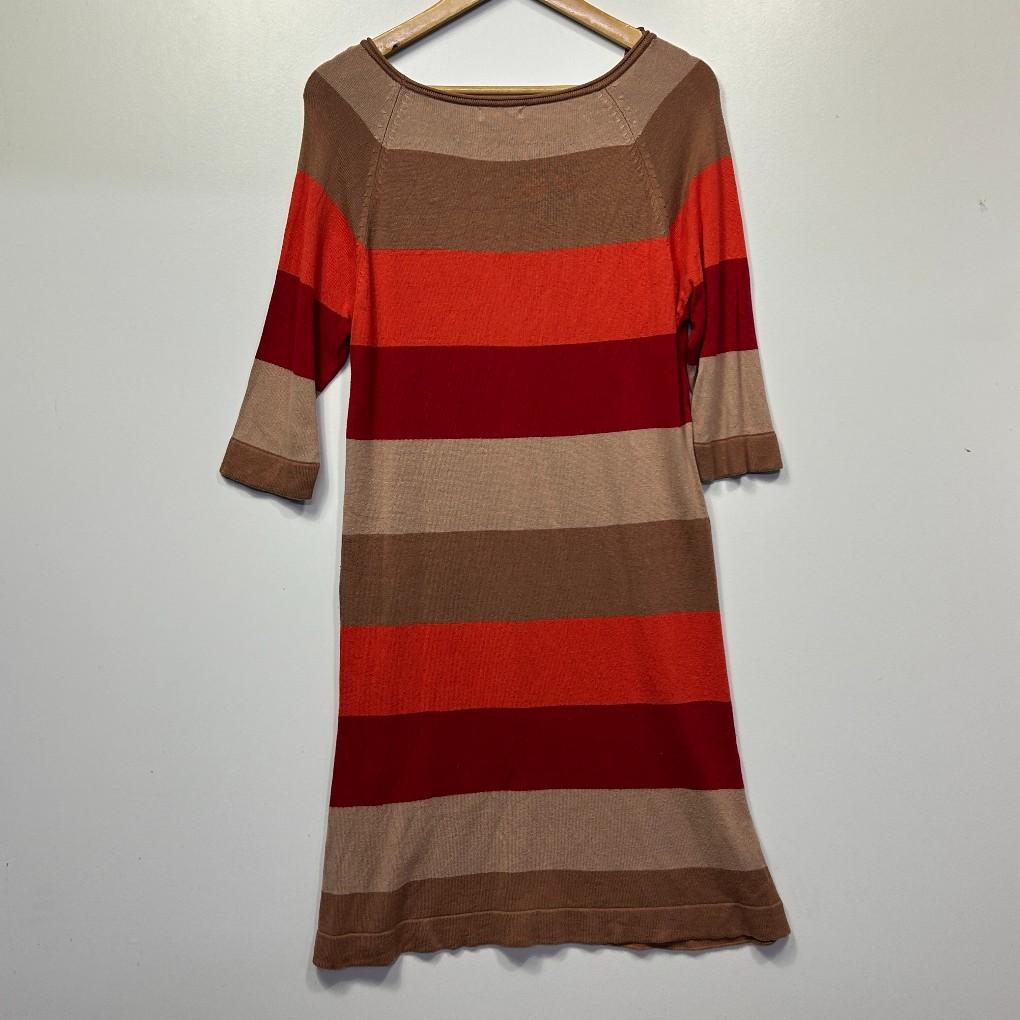 Capture Rust Striped Knit Dress - Size L