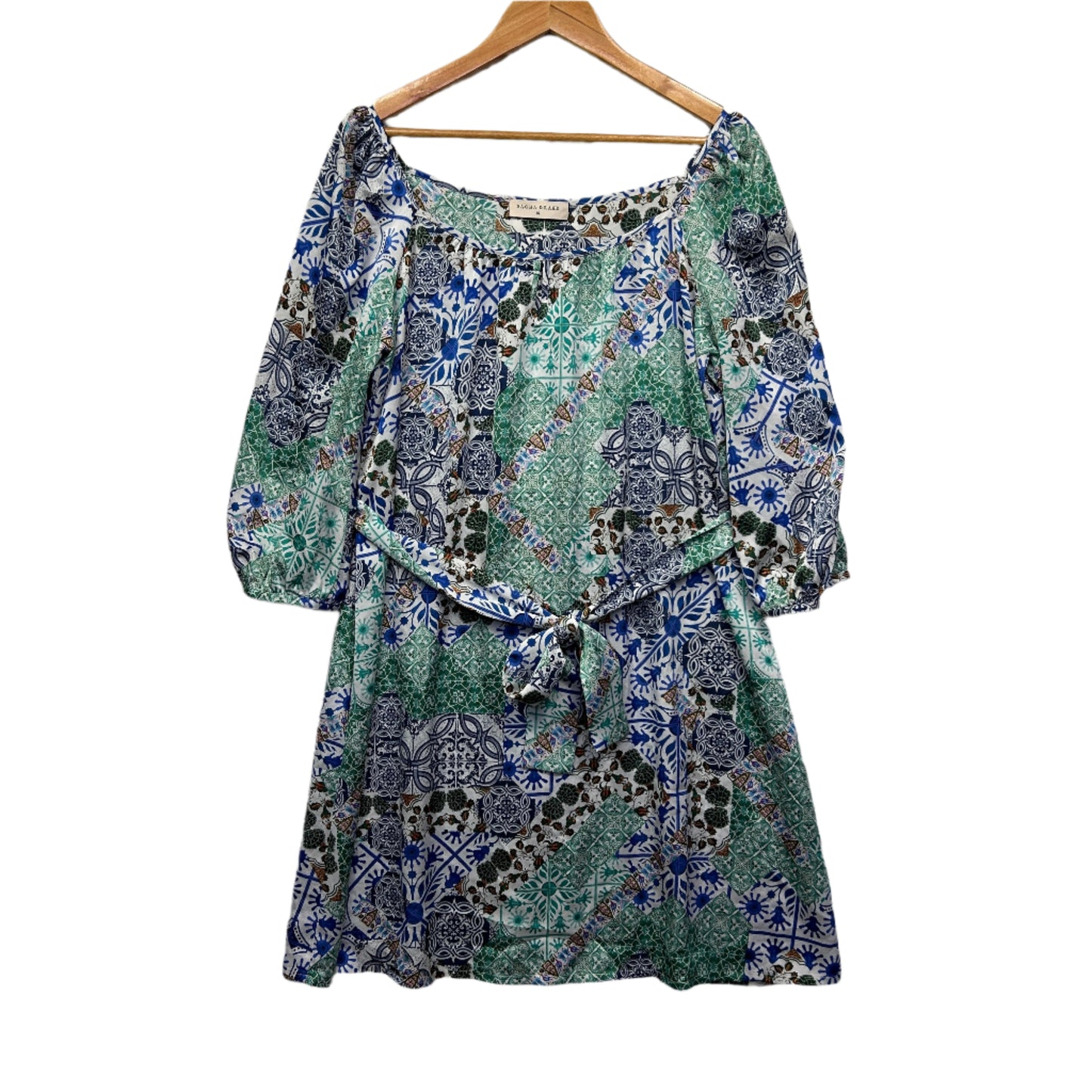 Sacha Drake Dress Size 14 Multicoloured Long Sleeve Belt