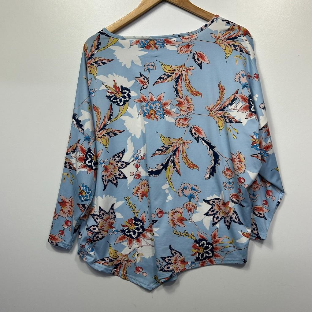 W.Lane Blue Floral Top - Size XL