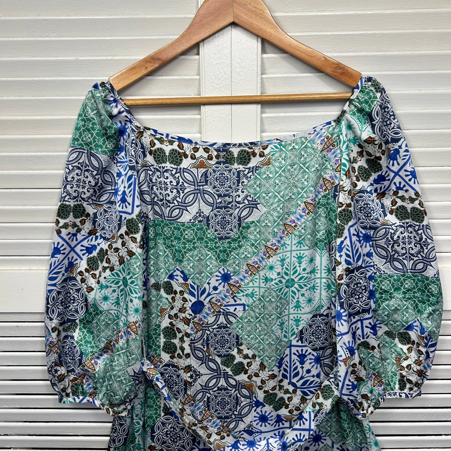 Sacha Drake Dress Size 14 Multicoloured Long Sleeve Belt