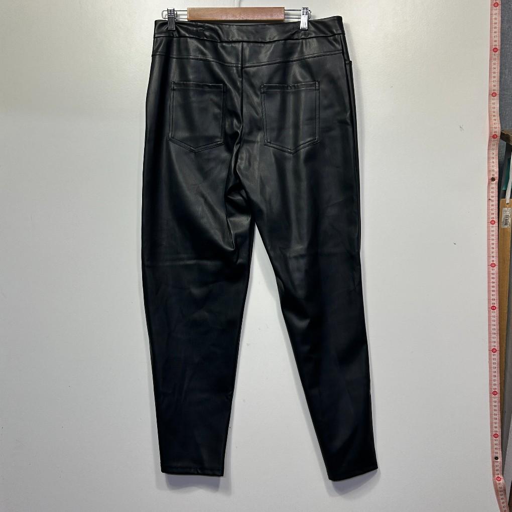 Anko Black Coated Pants - Size 16