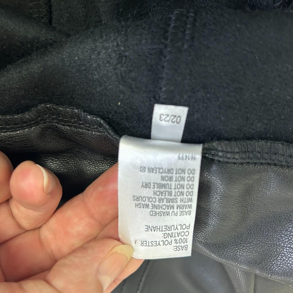 Anko Black Coated Pants - Size 16