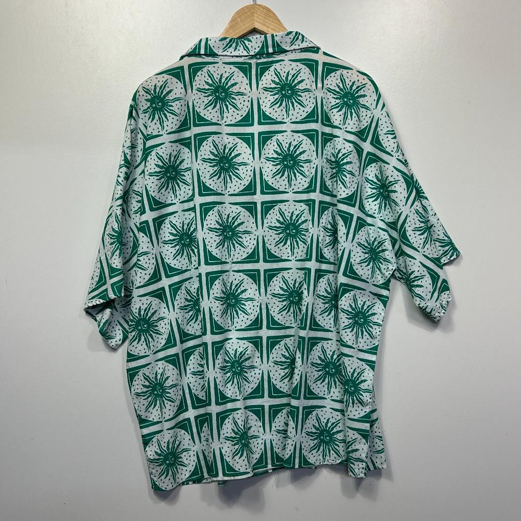 Henry Oscar Green Cotton Shirt - Size 22