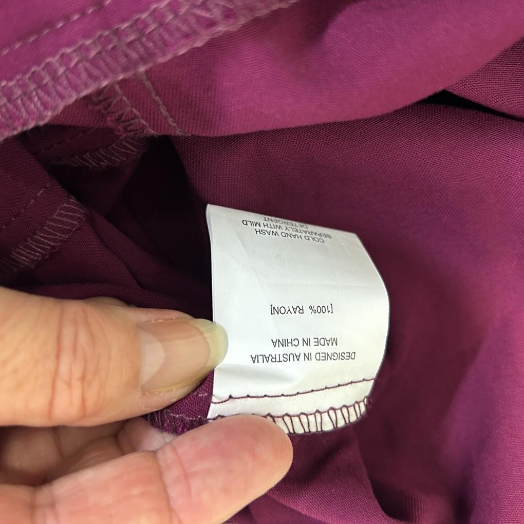Orange Sherbet Maroon Wide Leg Palazzo Pants - Size 20