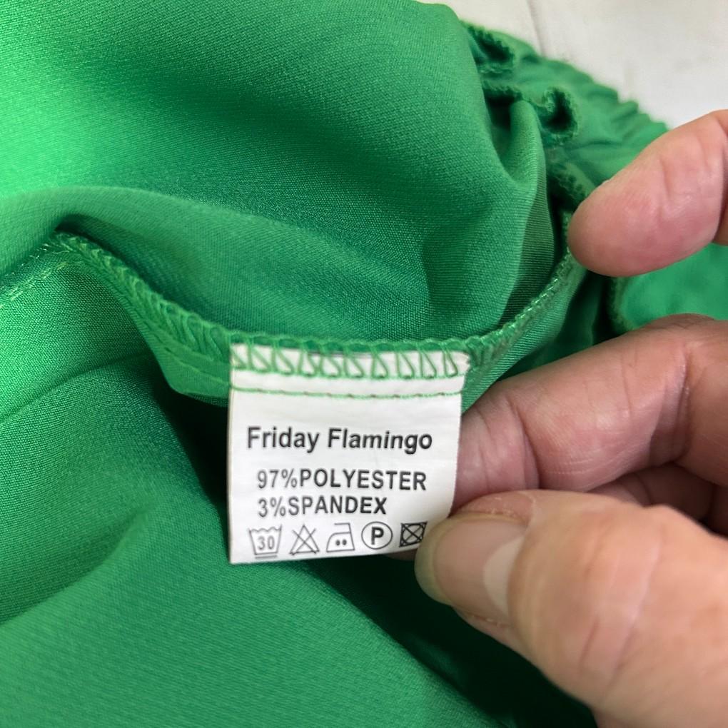 Friday Flamingo Green Pants - Size 7/24/26