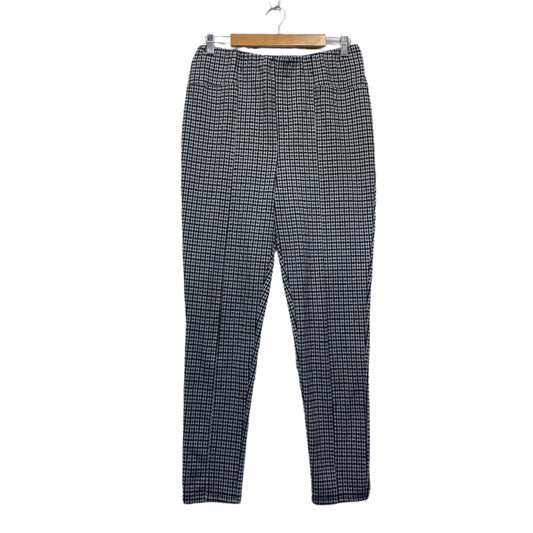 & Me Pants Size 14 Large Pull On Black White Gingham Check