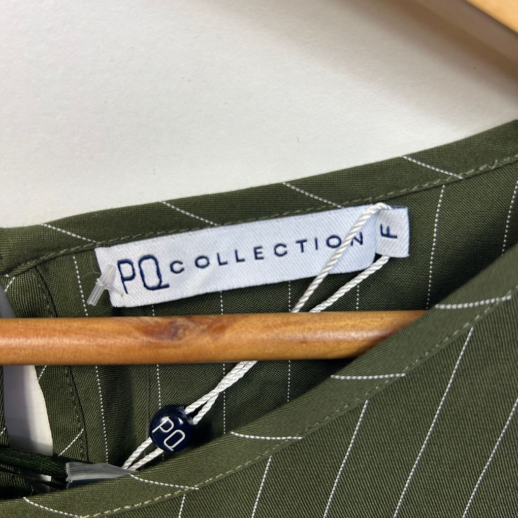PQ Collection Green Pinstriped Top - One Size