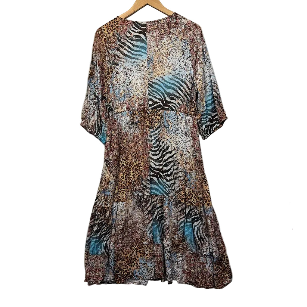 Virtuelle Multicoloured Maxi Dress - Size 16