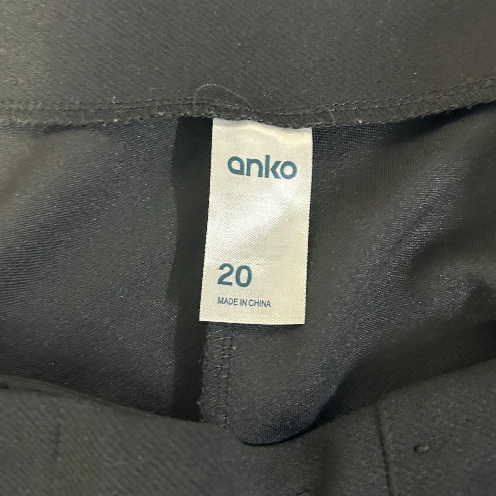 Anko Cropp Wide Leg Black Pants - Size 20