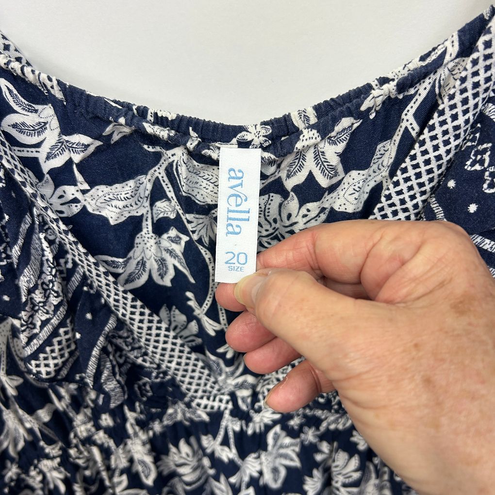 Avella Navy Maxi Dress - Size 20