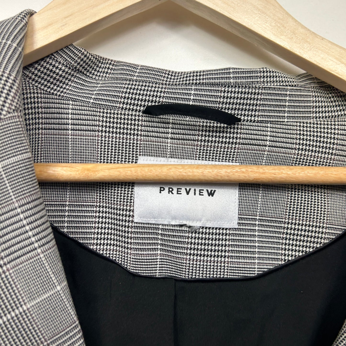 Preview Blazer Jacket Size 20 Grey Long Sleeve Check