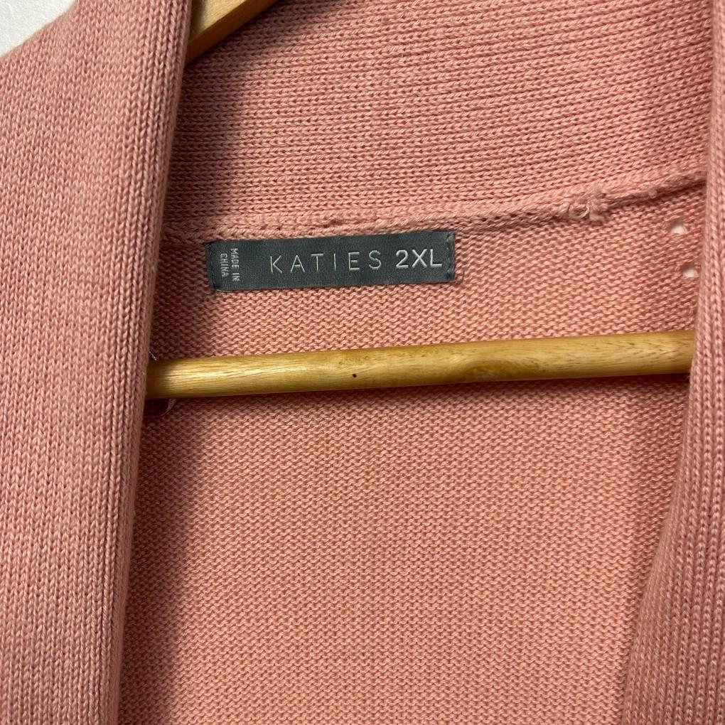 Katies Peach Knit Cardigan - Size 2XL
