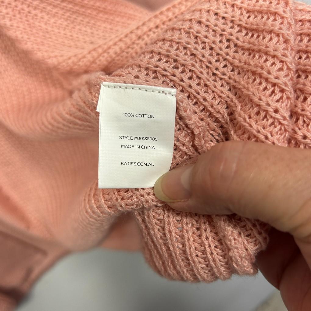 Katies Peach Knit Cardigan - Size 2XL
