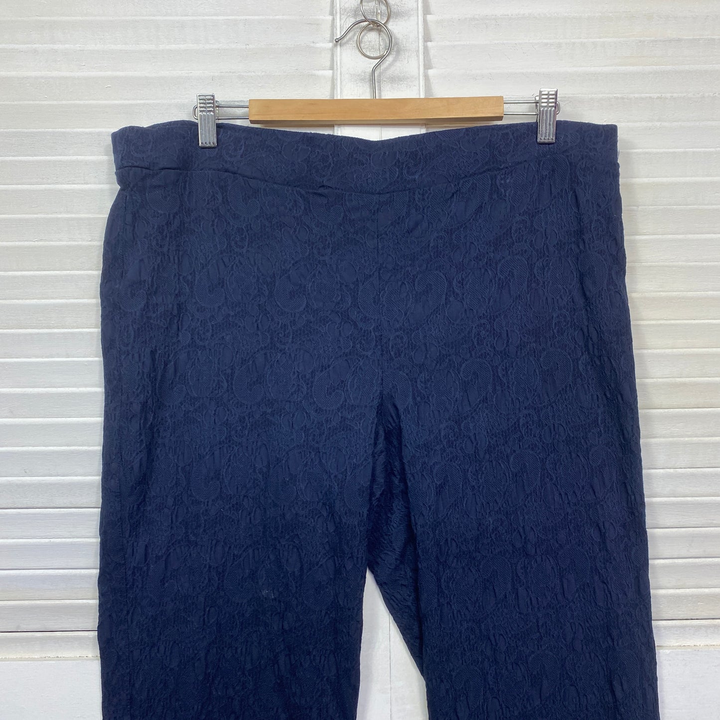 Millers Pants Size 20 Plus Navy Pull On Textured