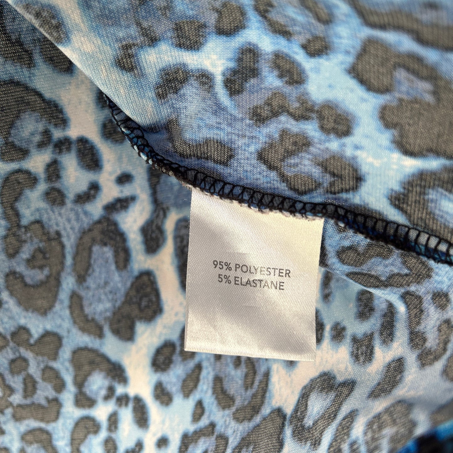 Millers Blue Black Leopard Print Top - Size 16