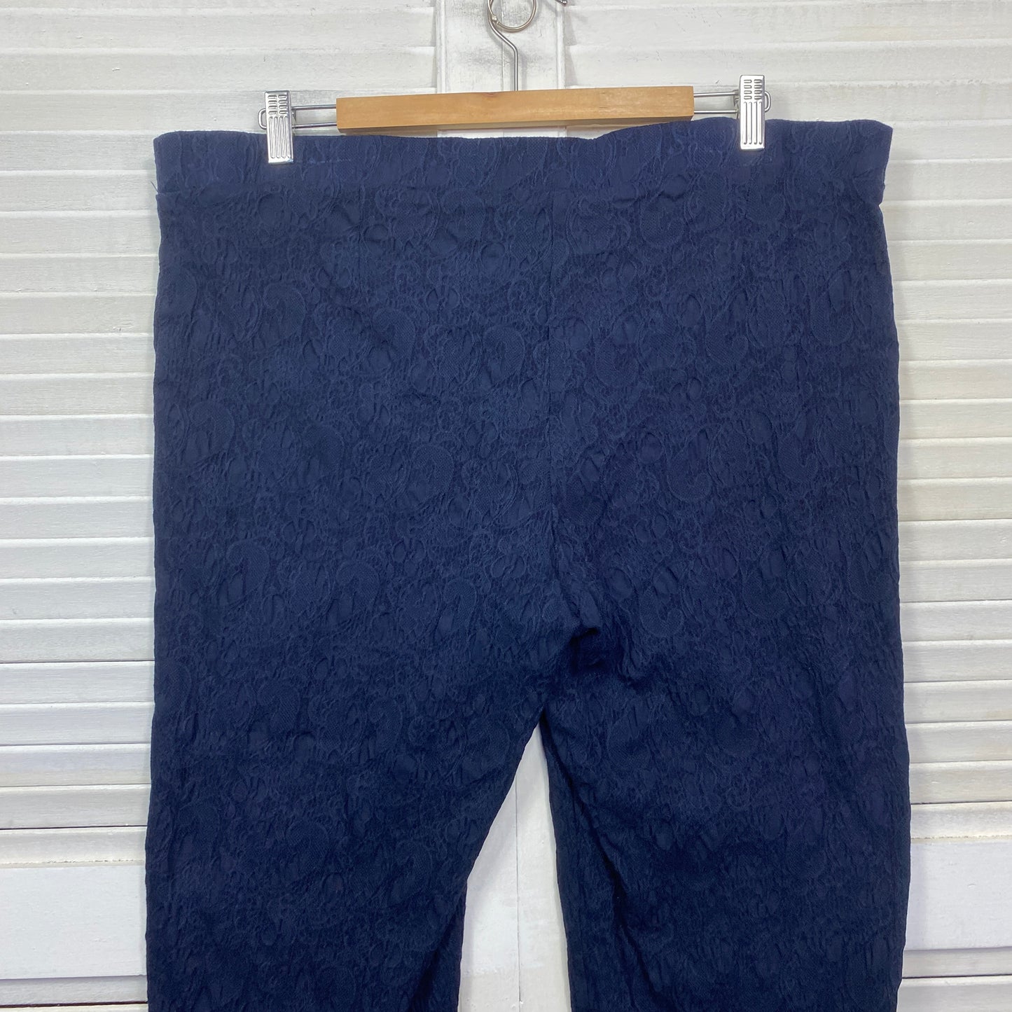 Millers Pants Size 20 Plus Navy Pull On Textured