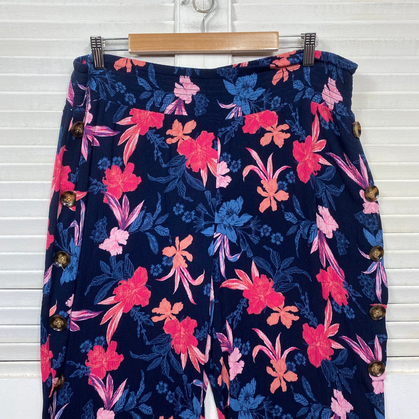 Rockmans Cropped Pants Size 16 Multicoloured Floral