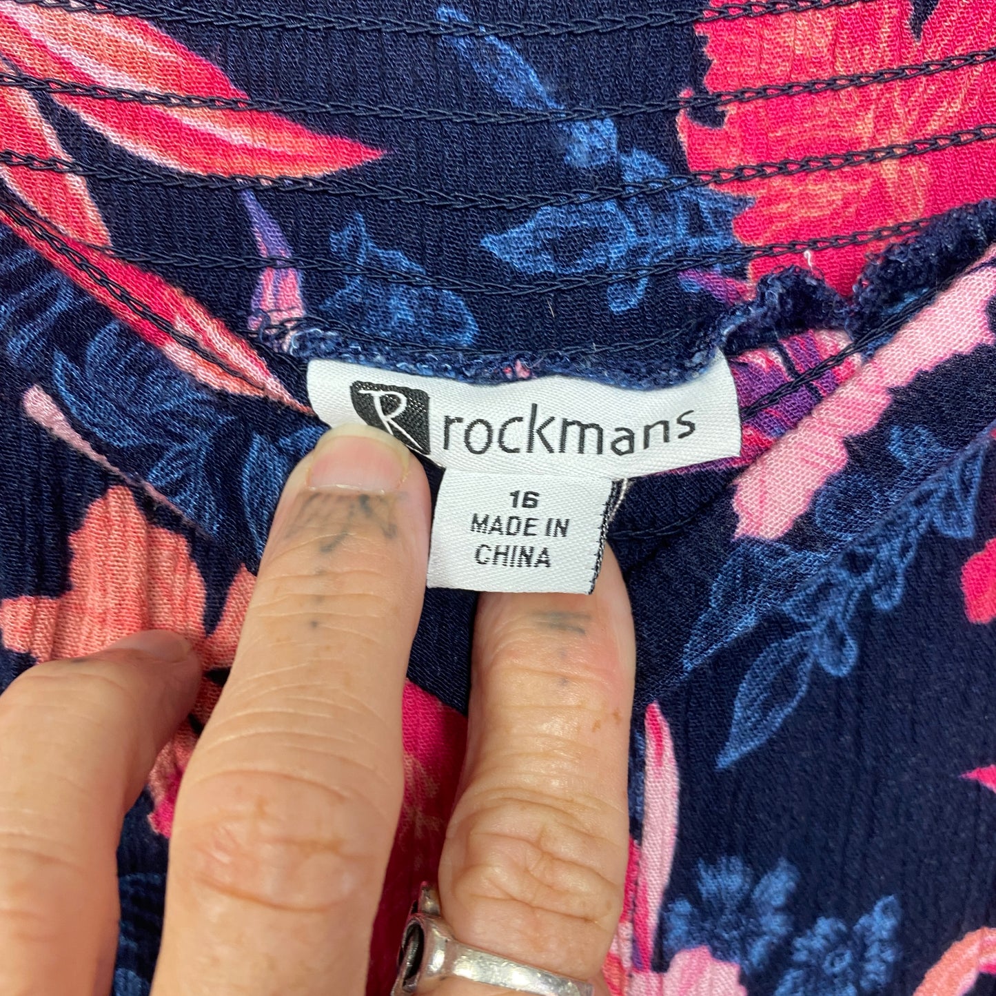 Rockmans Cropped Pants Size 16 Multicoloured Floral