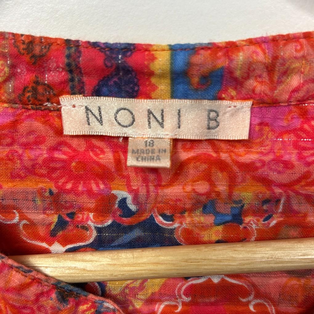 Noni B Multicoloured Cotton Shirt - Size 18