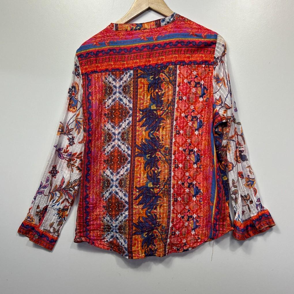 Noni B Multicoloured Cotton Shirt - Size 18