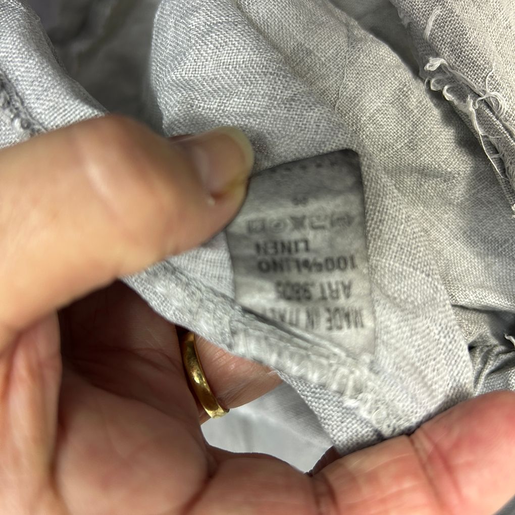 The Lino Lounge Italian Grey Linen Jacket - One Size