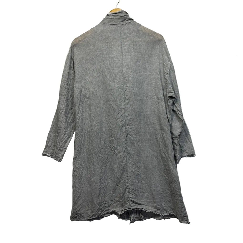 The Lino Lounge Italian Grey Linen Jacket - One Size