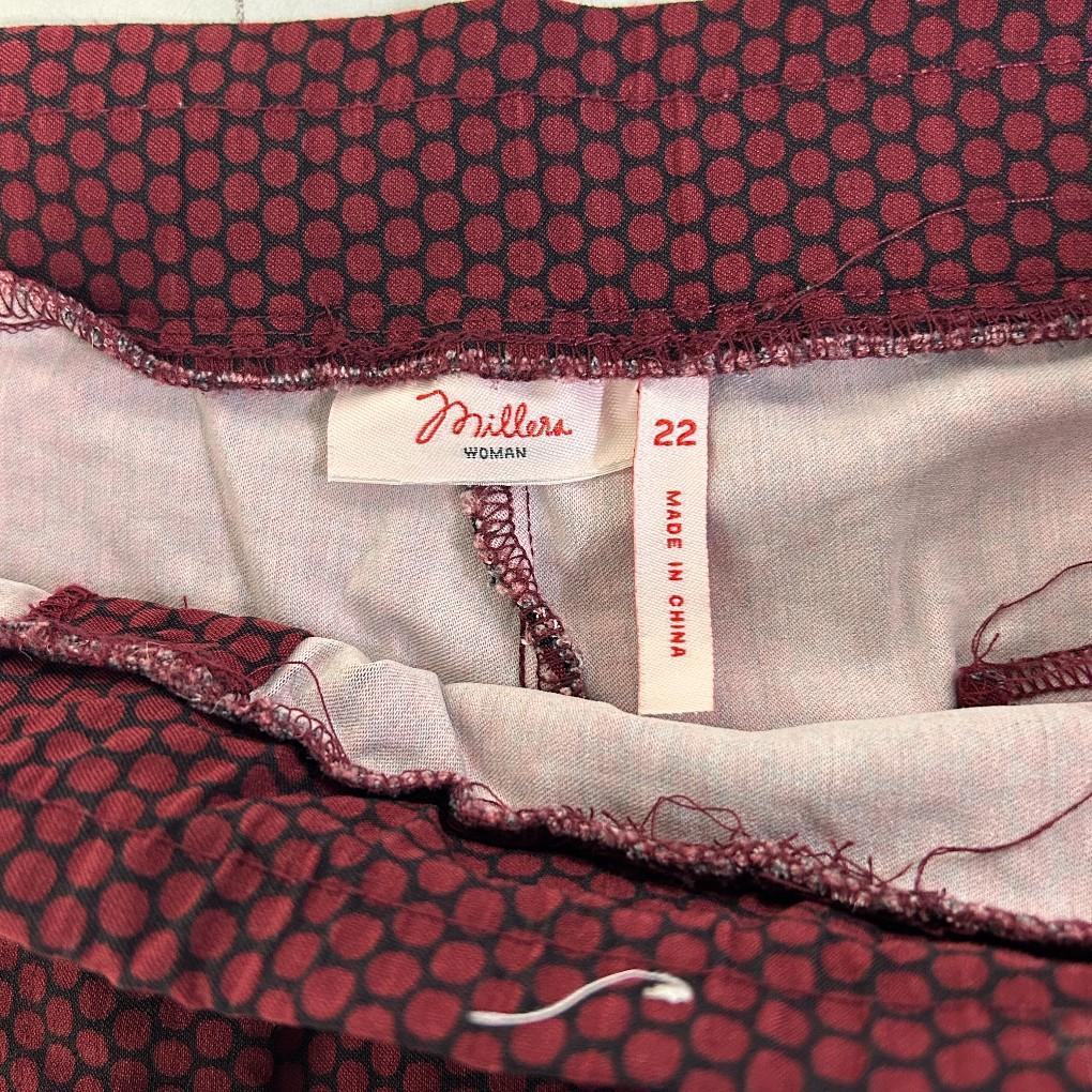 Millers Burgundy Pants - Size 22