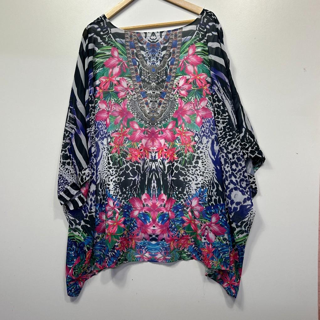 Autograph Multicoloured Kaftan - Size 22