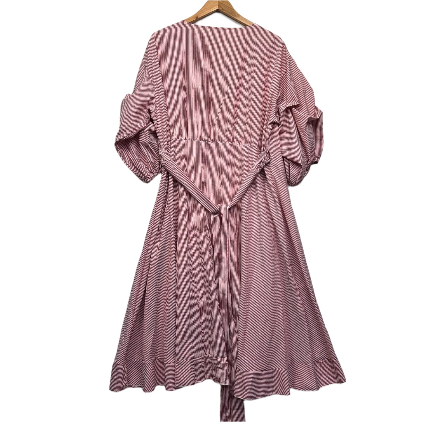 Wrap Dress Size 16 18 Red White Striped