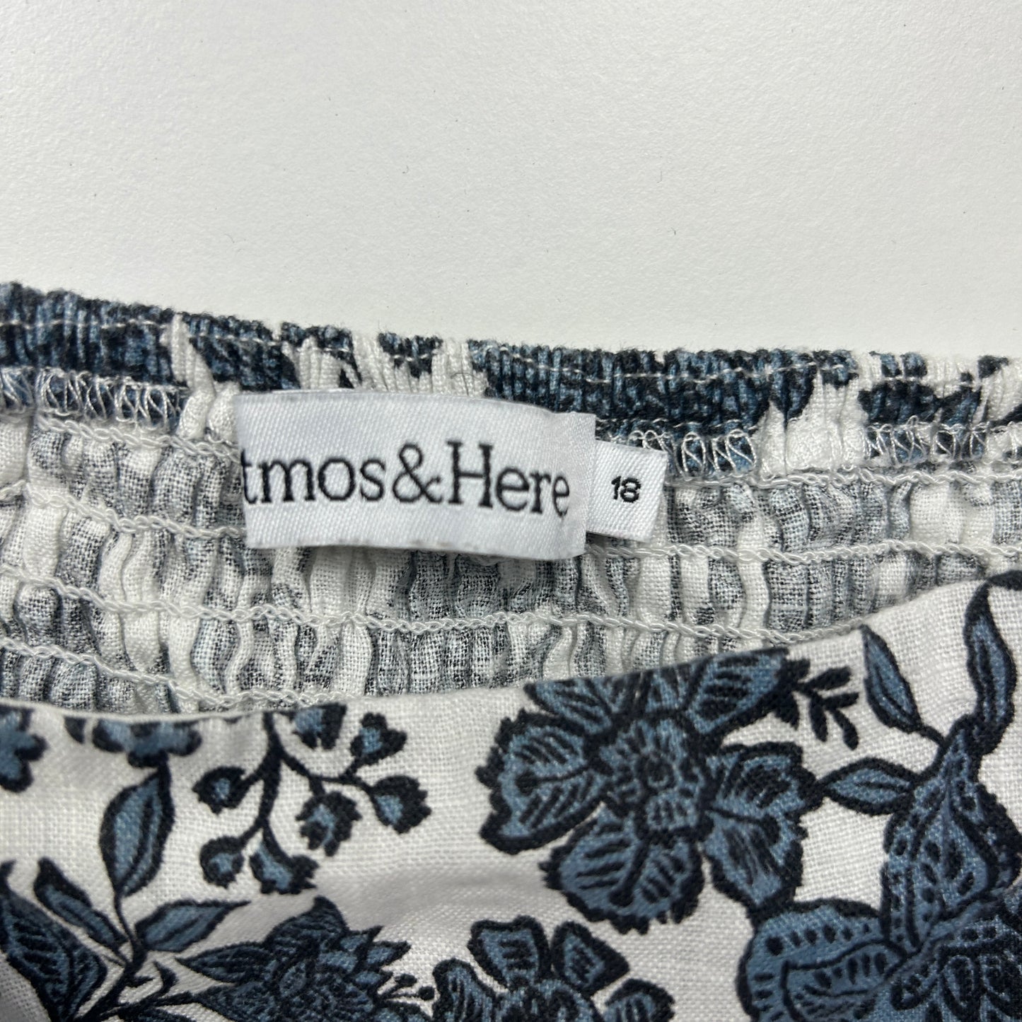 Atmos & Here Crop Top Size 18 Linen Blend Adjustable Straps