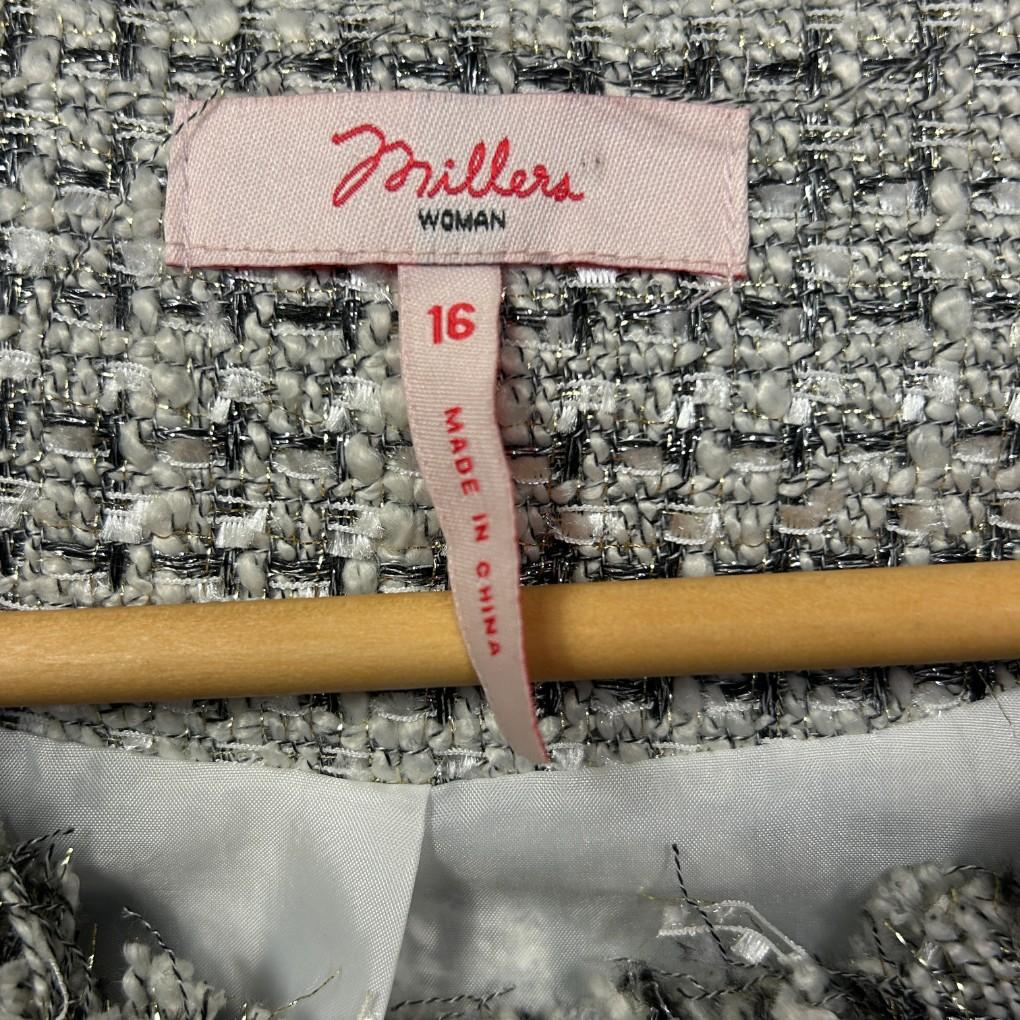 Millers Grey Tweed Jacket - Size 16