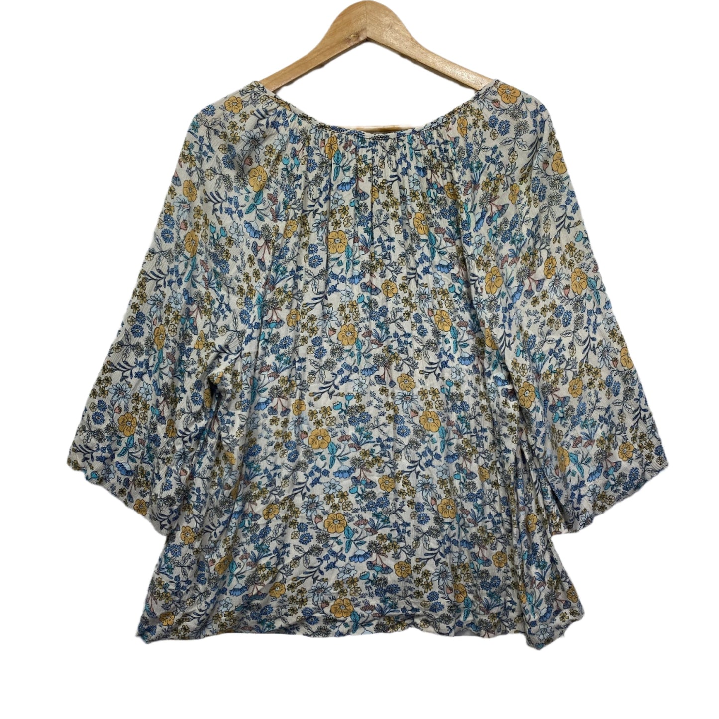 Suzanne Grae Top Size 20 Long Sleeve Floral Viscose