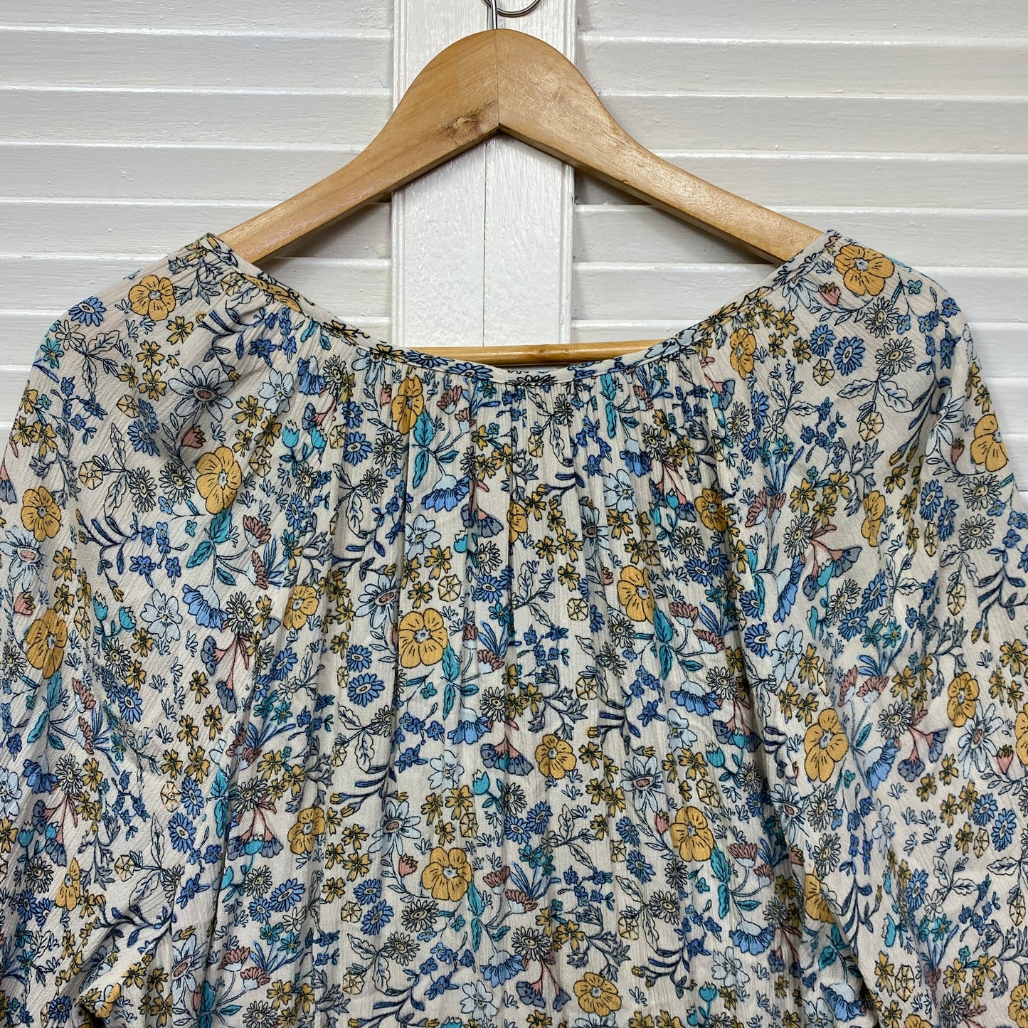 Suzanne Grae Top Size 20 Long Sleeve Floral Viscose