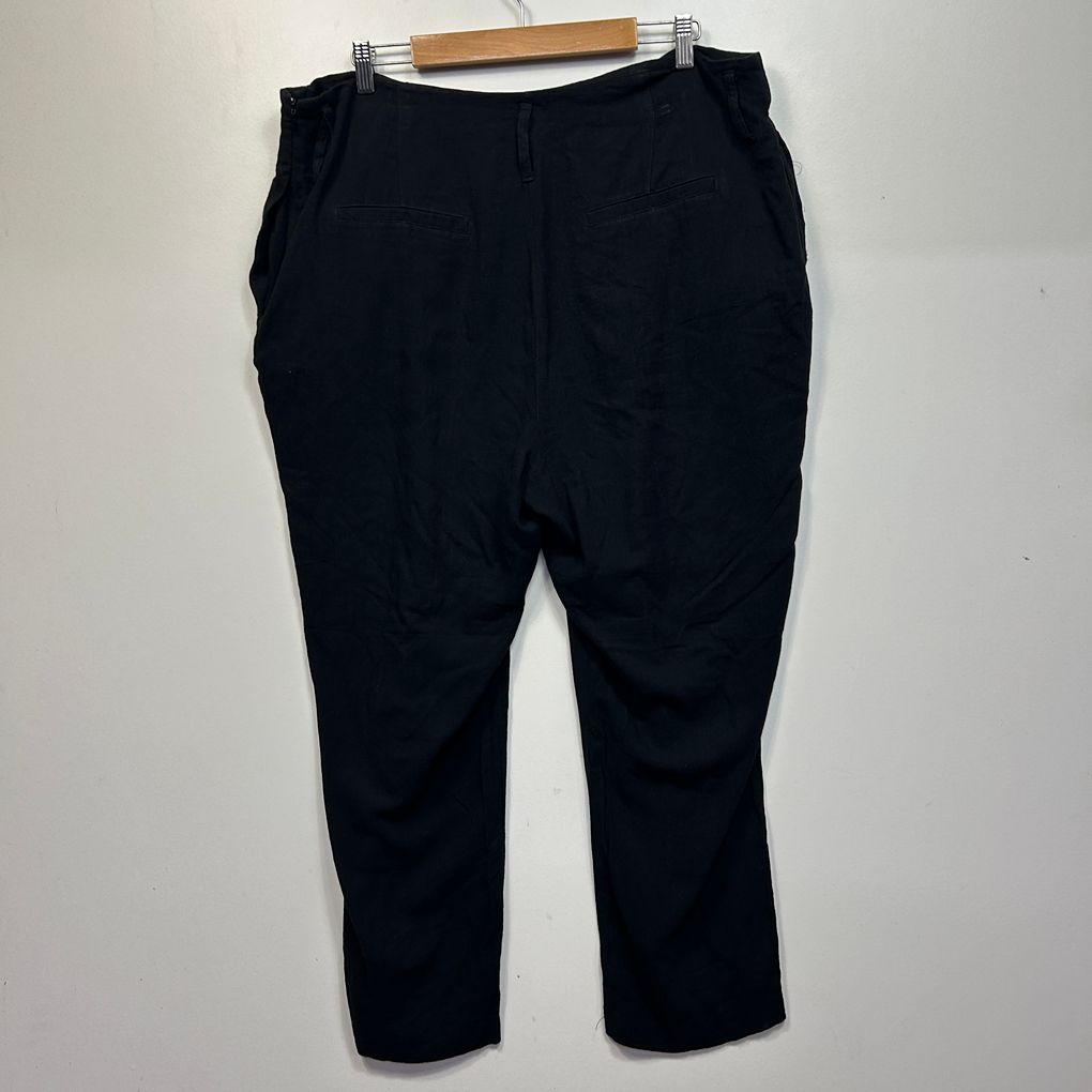 Tokito Black Linen Pants - Size 18