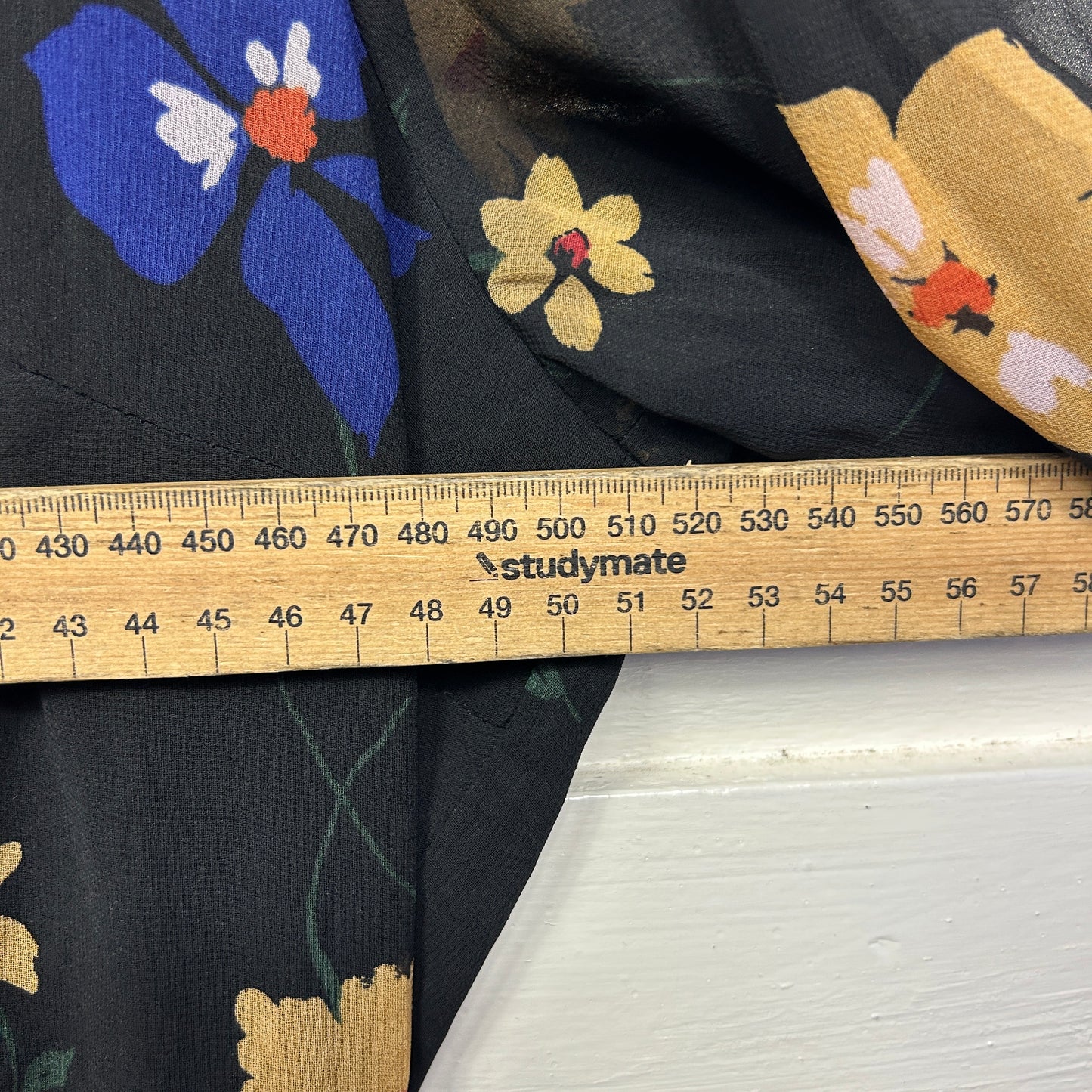 Jacqui E Dress Size 16 Black Floral Long Sleeve Belted Lined