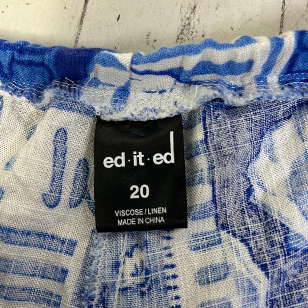 Ed.it.ed Blue Print Linen Pants - Size 20