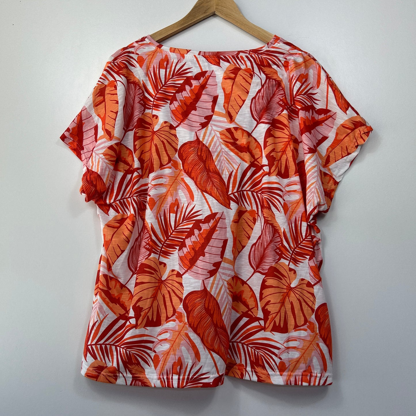 Millers Orange Tropical Floral Print Top - Size 22
