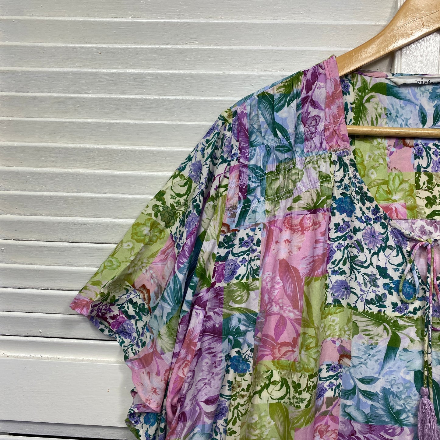 Virtuelle Top Size 24 Multicoloured Floral Short Sleeve