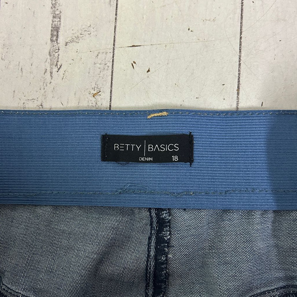 Betty Basics Blue Ankle Jeans - Size 18