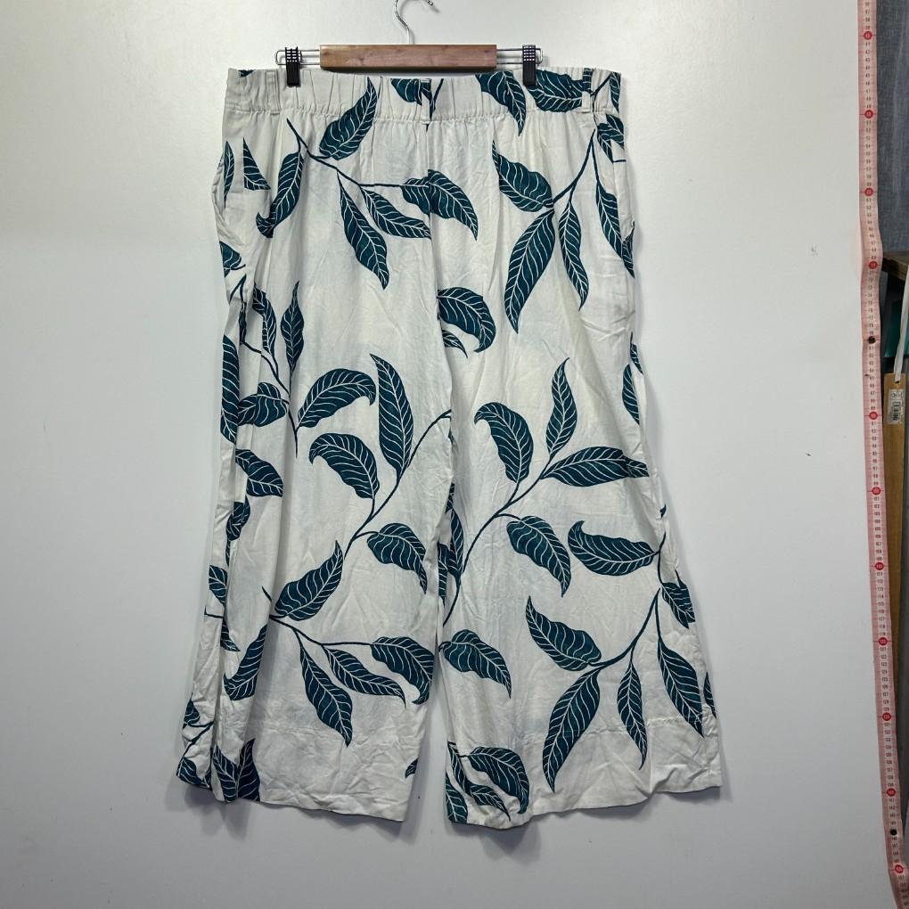 Anko  Leaf Print Wide Leg Linen Pants - Size 20