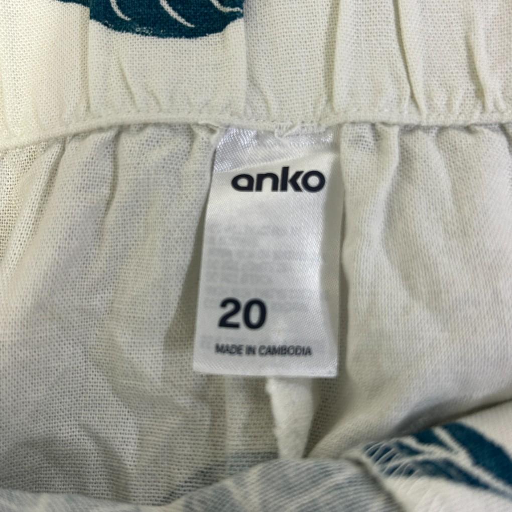 Anko  Leaf Print Wide Leg Linen Pants - Size 20