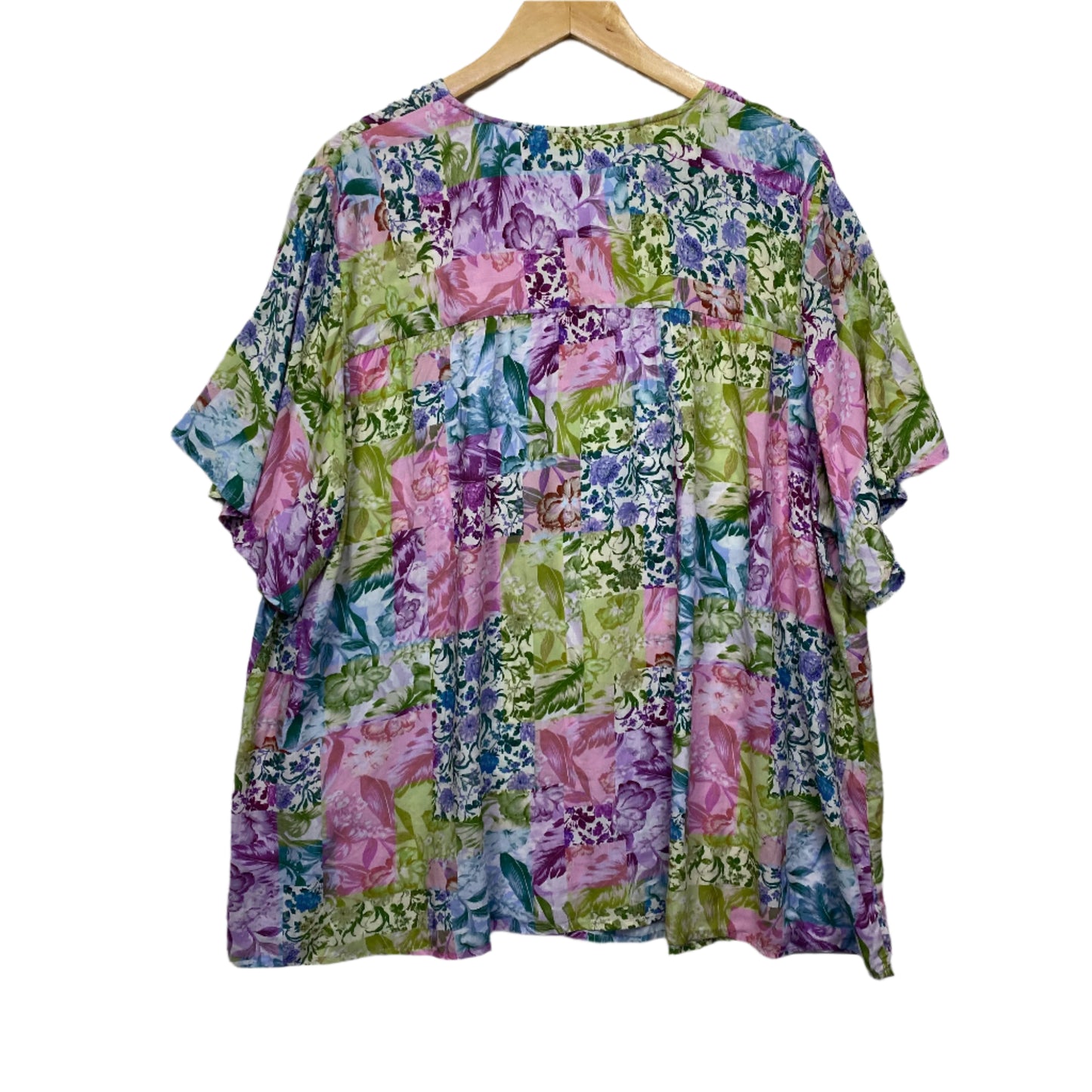 Virtuelle Top Size 24 Multicoloured Floral Short Sleeve