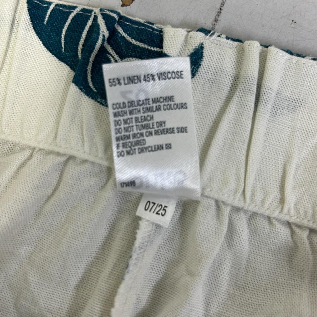Anko  Leaf Print Wide Leg Linen Pants - Size 20